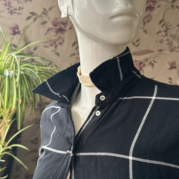 Dress shirt or to shirt Button-down Cotton flannel sift cosy Essential tunic - Picture 2 of 6